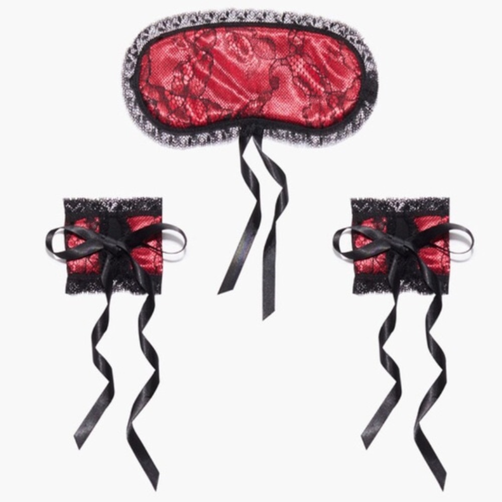 Savage X Fenty red and black restraint set